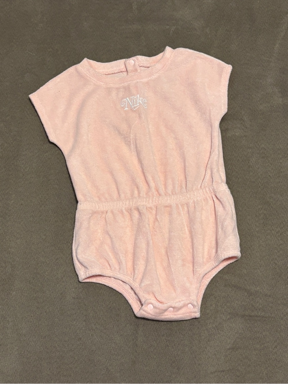 Nike Baby Terry One-Piece in Light Pink